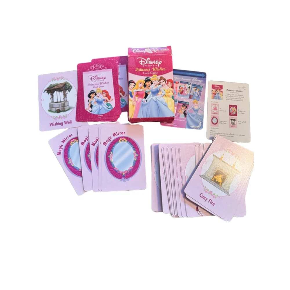 Disney Princess Wishes Card Game & Disney Princess 50 Piece Puzzle in Tin Box